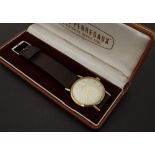 Girard-Perregaux 9ct gentleman's wristwatch, Edinburgh 1960, the dial with Arabic quarter