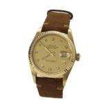 Rolex Oyster Perpetual Datejust 18ct gentleman's wristwatch, ref. 16018, ser. no. 6416xxx, circa