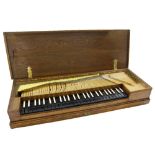 A small fretted travelling clavichord by Johann Heinrich Gräbner the younger, Dresden, 1761, the
