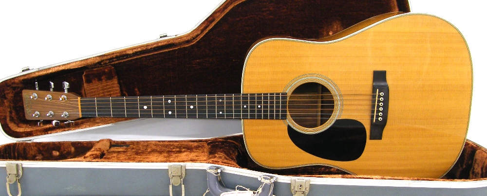 Martin HD-28L left-handed electro-acoustic guitar, made in USA, circa 1985, ser. no. 466232,