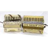 Two piano accordions, one branded Soprani Paolo Castelfidardo Italia, the other branded Verdi (2)