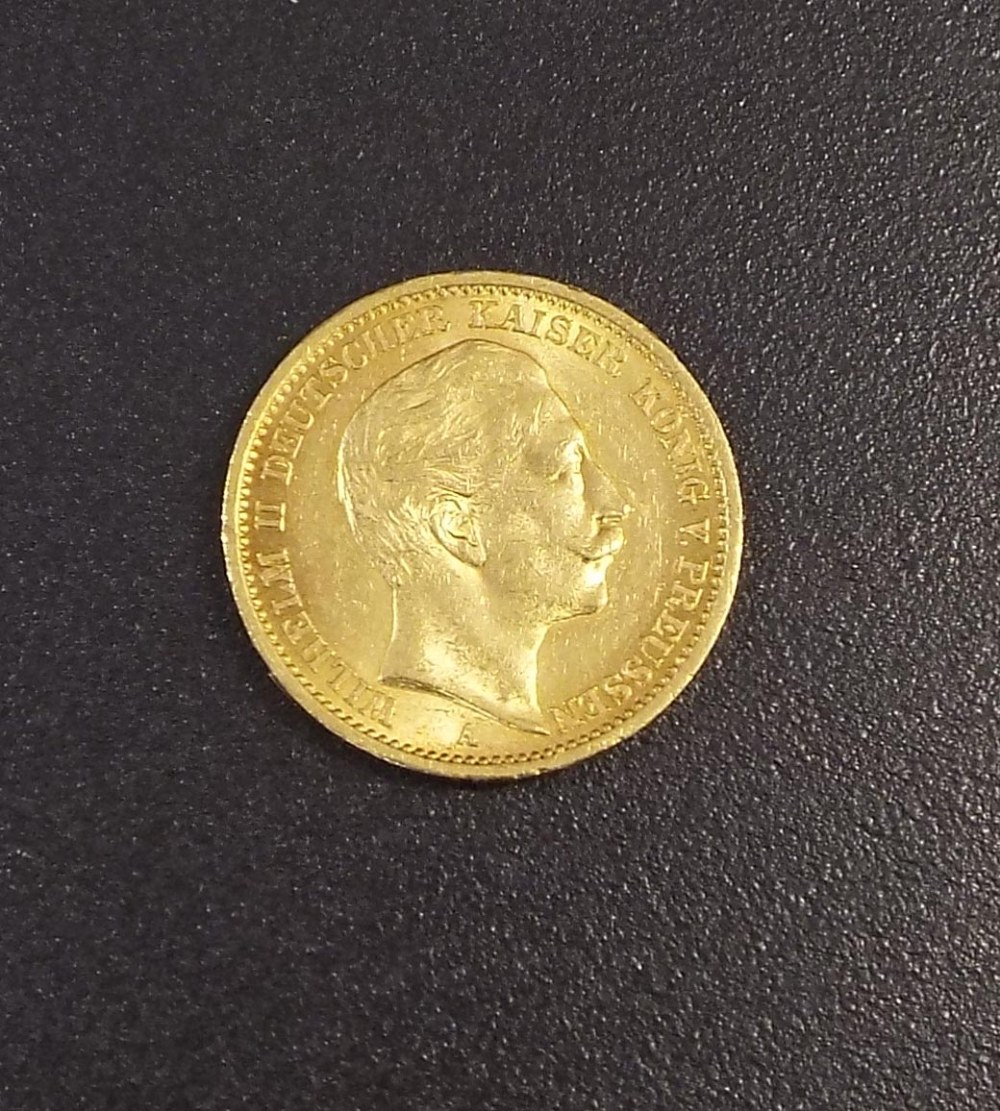 1906 Deutsches Reich 20 Mark gold coin, 8gm, 22mm diameter