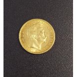 1906 Deutsches Reich 20 Mark gold coin, 8gm, 22mm diameter