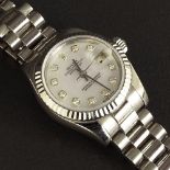 (536992-1-A) Rolex Oyster Perpetual Datejust 18ct white gold lady's bracelet watch, ref. 179179,