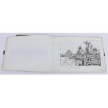 Good early 20th century illustrated sketch book dating from 1918 to 1827, each page with