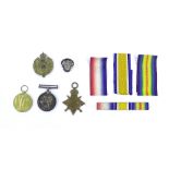 Great War trio of medals issued to Sapper E W Way, comprising 1914-15 Star, British War medal and