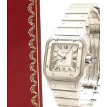 (24 1205-1-A) Cartier Santos gentleman's stainless steel bracelet watch, ref. 1564, serial no.