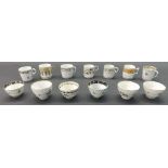 Worcester - collection of early 19th century porcelain coffee cans and tea bowls (some a.f) (13)