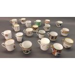 Collection of twenty porcelain coffee cans, principally English early 19th century (20)