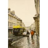 By Irene Marsh (20th/21st century, Bath artist) - 'Bridge Street, Bath', signed and dated 1998,