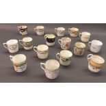 Collection of English porcelain coffee cans, principally Derby (some damages) (16)