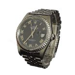 (537037-1-A) Rolex Oyster Perpetual Datejust stainless steel gentleman's bracelet watch, ref. 16220,