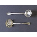 George III silver sauce ladle, maker George Smith & William Fearn, London 1791, 7" long; together