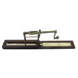 Stephen Houghton & Son Ormskirk folding sovereign scales in a mahogany case, 5.5" long