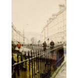 By Irene Marsh (20th/21st century, Bath artist) - 'Henrietta Street, Bath', signed and dated 1998,