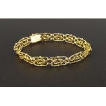 15ct yellow gold period bracelet, 14.7gm