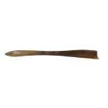 Antique yew wood riding boot horn, 20" long