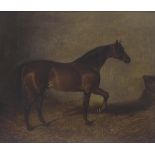 19th Century School - portrait of a horse, indistinctly signed and dated 1838, oil on canvas, 15.