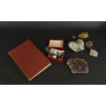 Part of a gemmology student kit including semiprecious loose stones and rock crystals; also Edward