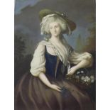 18th/19th Century School - fine painted miniature portrait of a lady, possibly Marie Antoinette,