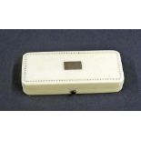 Antique ivory and gold pique work toothpick holder, the interior fitted with a mirror and