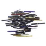 Pens - collection of fountain pens, pencils, etc (40 approx)