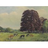 By Reg Gardner (born 1948) - rural study with cattle, signed and dated '79, oil on board, 14.5" x