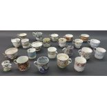 Spode - collection of porcelain coffee cans and teacups, principally 19th century