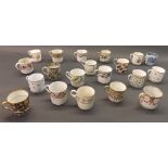 Collection of twenty porcelain coffee cans, principally English early 19th century (20)