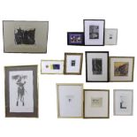 Collection of twelve post war prints and etchings to include Jacob Drew, Brian Hanscomb, Michael