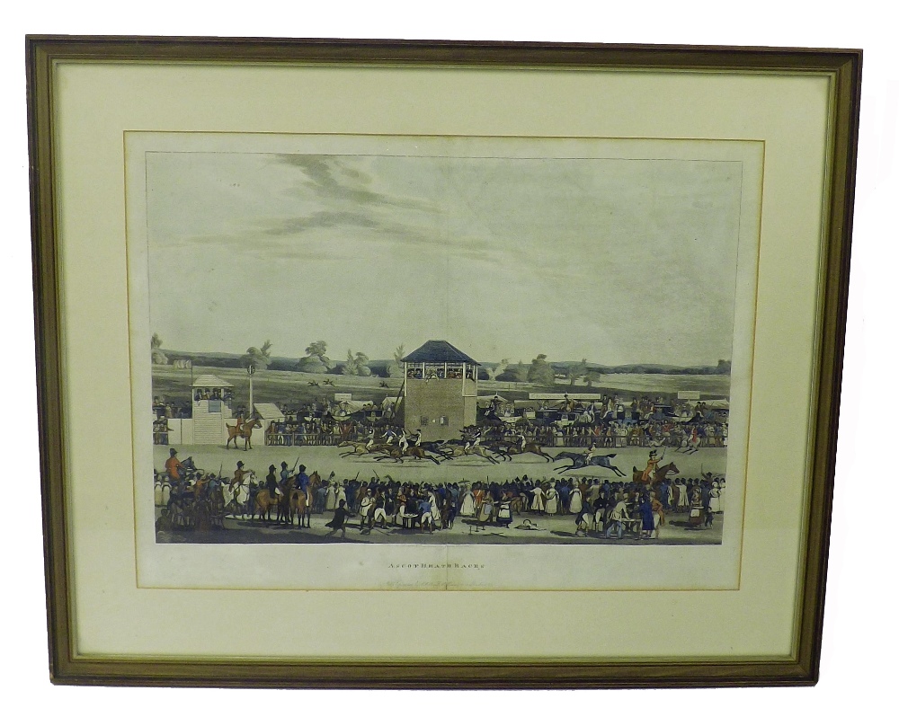 James Pollard (1792-1867) - 'Ascot Heath Races', hand coloured engraving published 1810, 12" x - Image 2 of 3