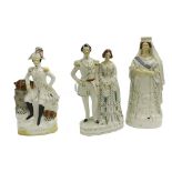 Staffordshire porcelain figure 'Princess Royal and Prince of Prussea'; together with Staffordshire