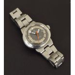Omega Dynamic Geneve automatic lady's stainless steel bracelet watch, circa 1970s, the circular grey