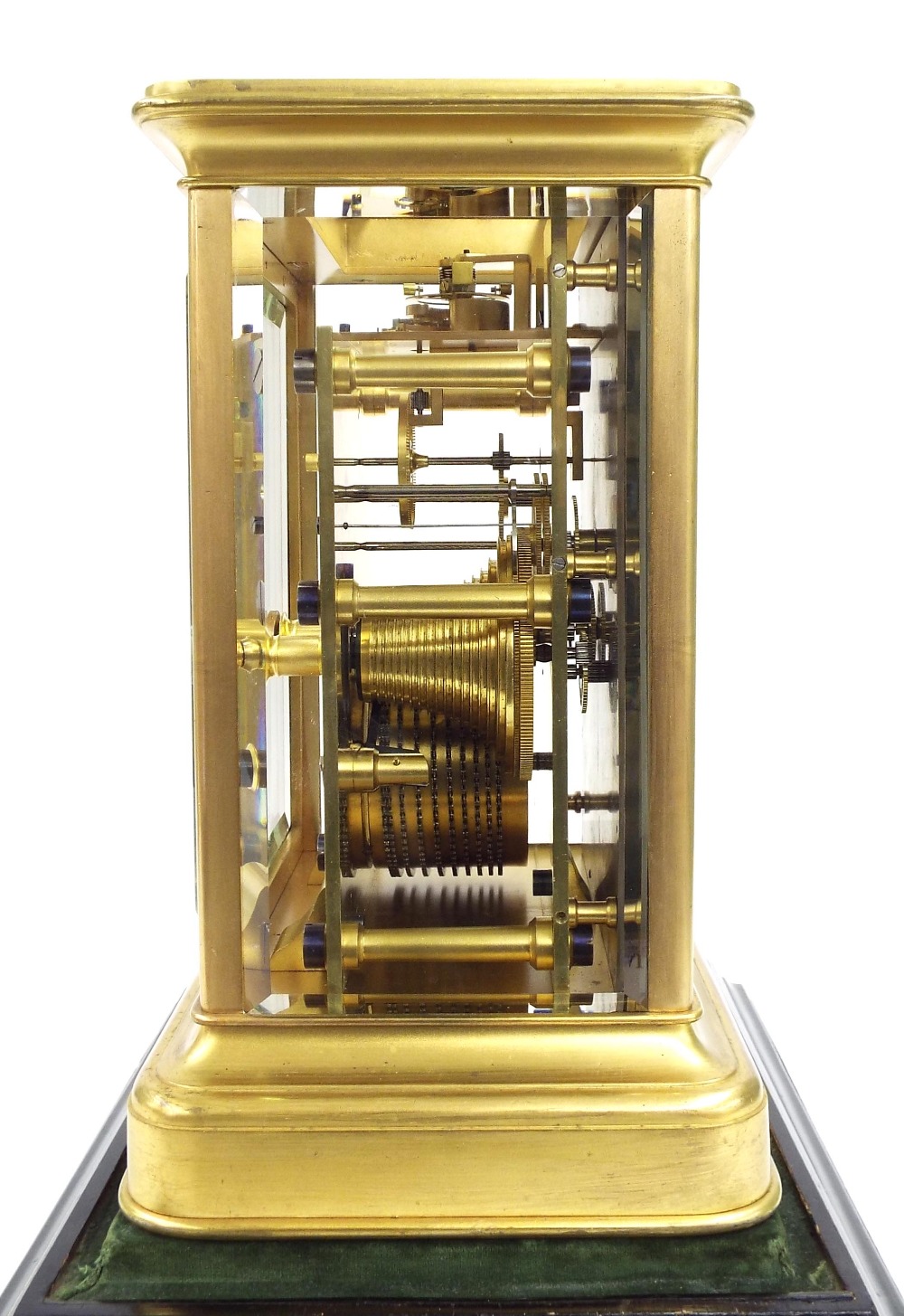 An exceptional gilt-brass giant mantel chronometer of exhibition quality with Kullberg's flat rim - Image 4 of 5