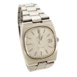 Omega Geneve automatic stainless steel gentleman's bracelet watch, circa 1973, the silvered dial