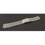 Omega stainless steel watch bracelet, 17mm, 6.25" long