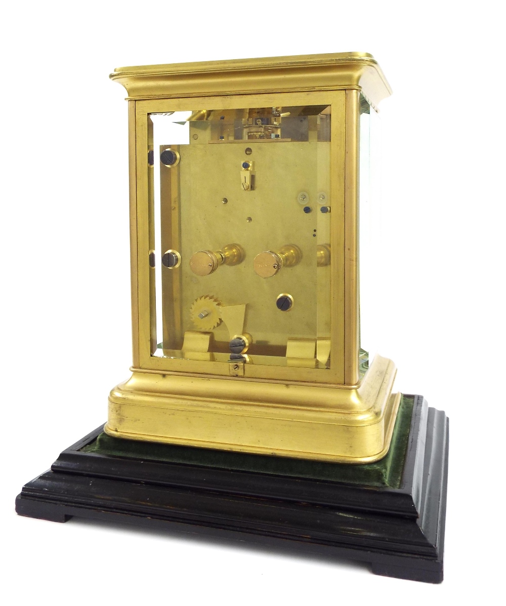 An exceptional gilt-brass giant mantel chronometer of exhibition quality with Kullberg's flat rim - Image 2 of 5