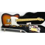 Fender Telecaster electric guitar, made in USA, circa 1996, ser. no. N6111307, sunburst finish,