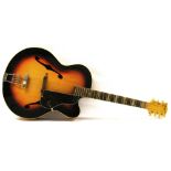 Roger acoustic archtop guitar, sunburst finish with a few light marks and blemishes, condition: