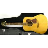 Guild D6-NT HG acoustic guitar, made in Westerly, USA, circa 1993, ser. no. KL001138, natural top