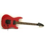 Shadow SHG-EQ electric guitar, made in Germany, circa late 1980/ early 1990s, ser. no. 2142, red