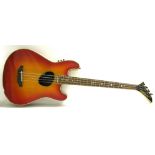 Kramer Ferrington electro-acoustic bass guitar, ser. no. FB6116, burst finish with some wear,