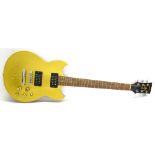 Yamaha SG500B electric guitar, ser. no. OL19031, gold top finish, lacquer crack to the back of the