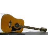 Eko Rio Bravo 12 twelve string acoustic guitar, made in Italy, finish with some surface marks and