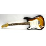 Fender Stratocaster left handed electric guitar, made in Mexico, circa 2008, serial no. MZ827514A,