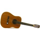 Levin LTS-5 twelve string acoustic guitar, circa 1965, ser. no. 455969, natural finish with usual