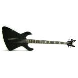 Dean Demonator bass guitar, made in Korea, ser. no. E091094, black finish with marks and some