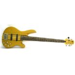 Ace Pro Guitar Technology eight string bass guitar, natural finish body with some light blemishes,