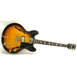 Gibson ES-335TD electric guitar, circa early 1970, ser. no. 675362, sunburst finish with lacquer