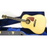 Gibson J-45 Custom acoustic guitar, with later fitted electrics, circa 2012, ser. no. 11422013,